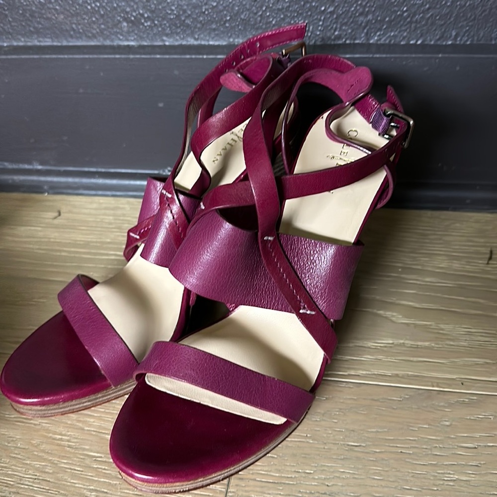 Cole Haan , Wine red leather wedges